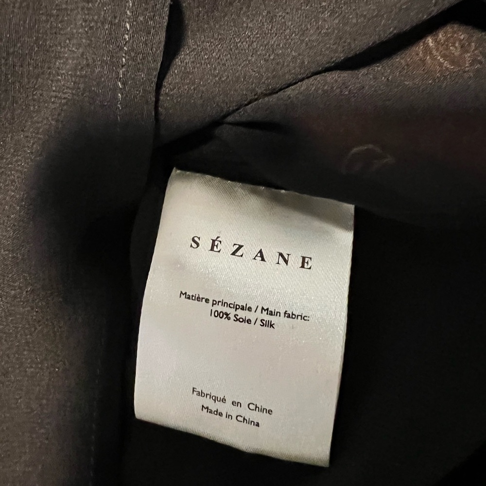 100% silk Size 36 or US 4 Sézane sheer top - Picture 7 of 7